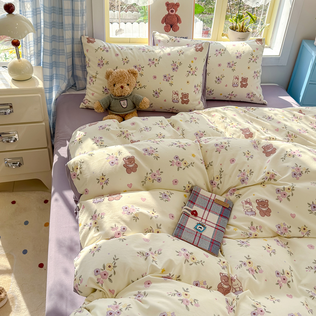 91家纺网 家纺一手货源 找家纺 （总）元禾 2026新款A类古法水洗仿棉云感纱四件套