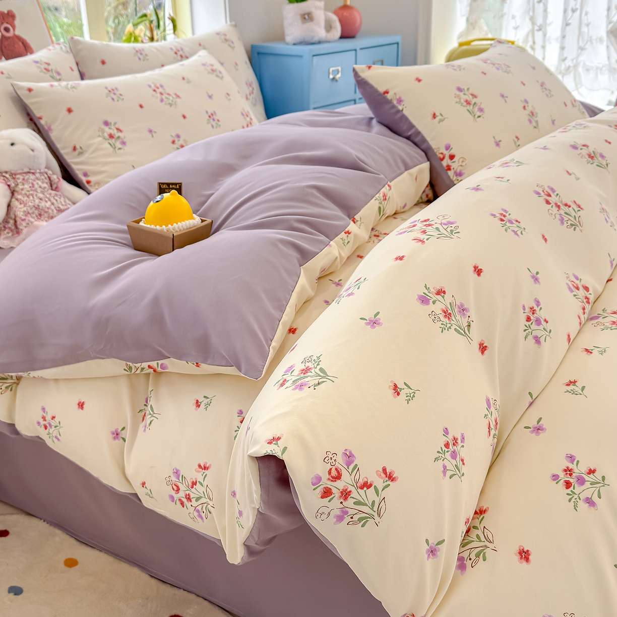 91家纺网 家纺一手货源 找家纺 （总）元禾 2026新款A类古法水洗仿棉云感纱四件套