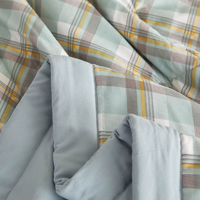 91家纺网 家纺一手货源 找家纺 （总）海洋家纺 2026新款100%新疆棉花格子夏被亲肤仿棉夏凉被纯手包边空调被薄被子