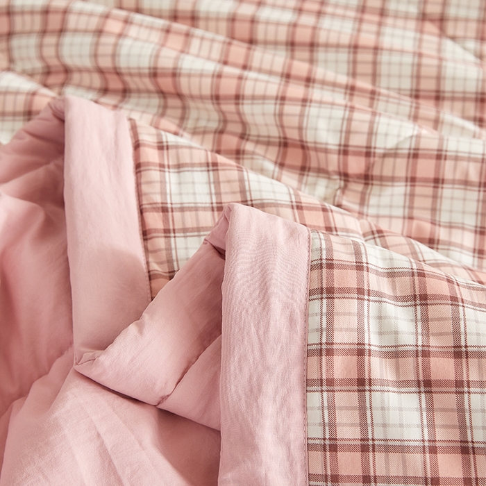 91家纺网 家纺一手货源 找家纺 海洋家纺 2026新款100%新疆棉花格子夏被亲肤仿棉夏凉被纯手包边空调被薄被子 奥利