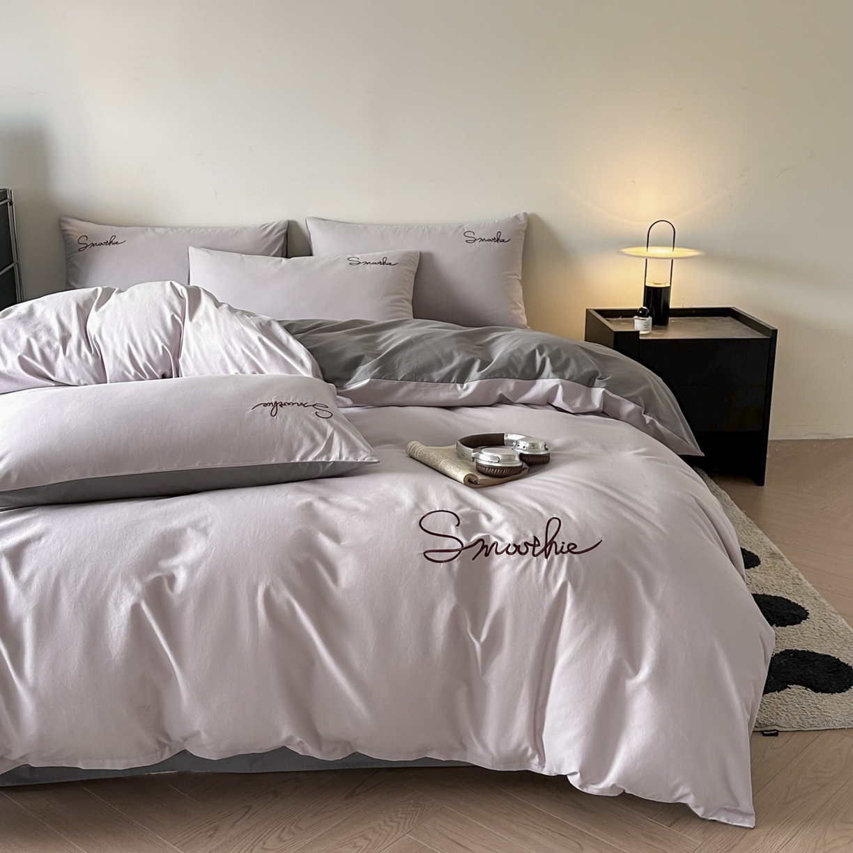 91家纺网 家纺一手货源 找家纺 （总）ab家纺 2026新款刺绣双拼40支全棉水洗四件套