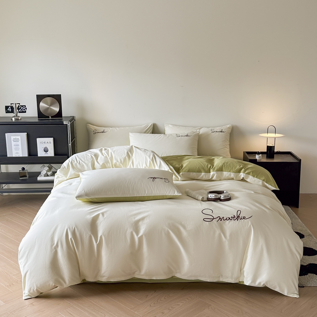 91家纺网 家纺一手货源 找家纺 （总）ab家纺 2026新款刺绣双拼40支全棉水洗四件套