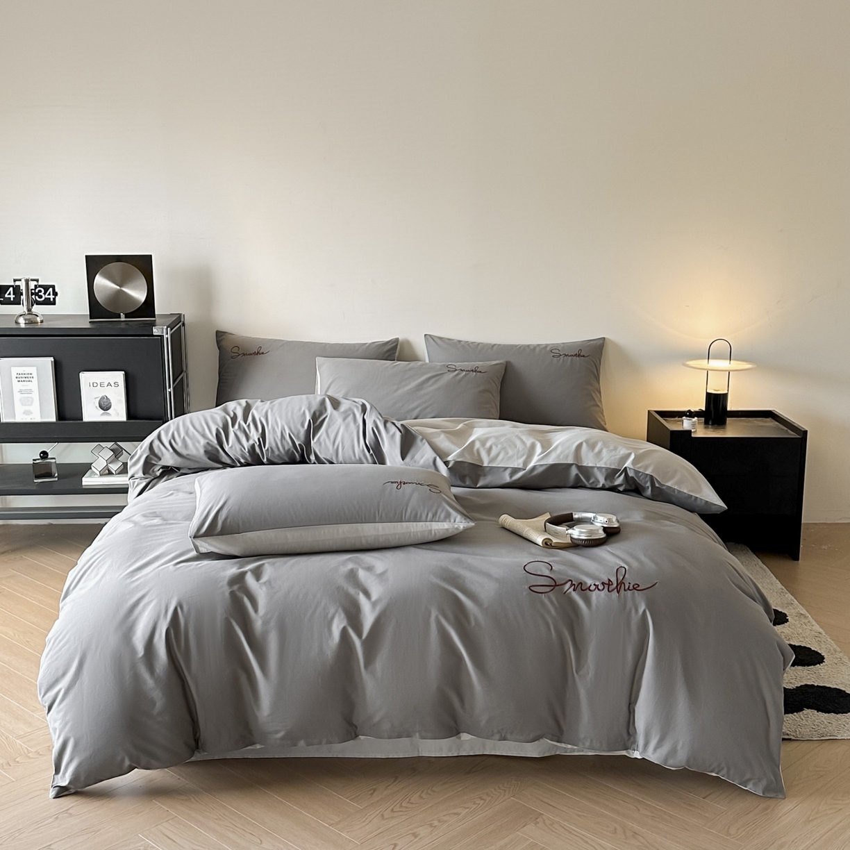 91家纺网 家纺一手货源 找家纺 （总）ab家纺 2026新款刺绣双拼40支全棉水洗四件套