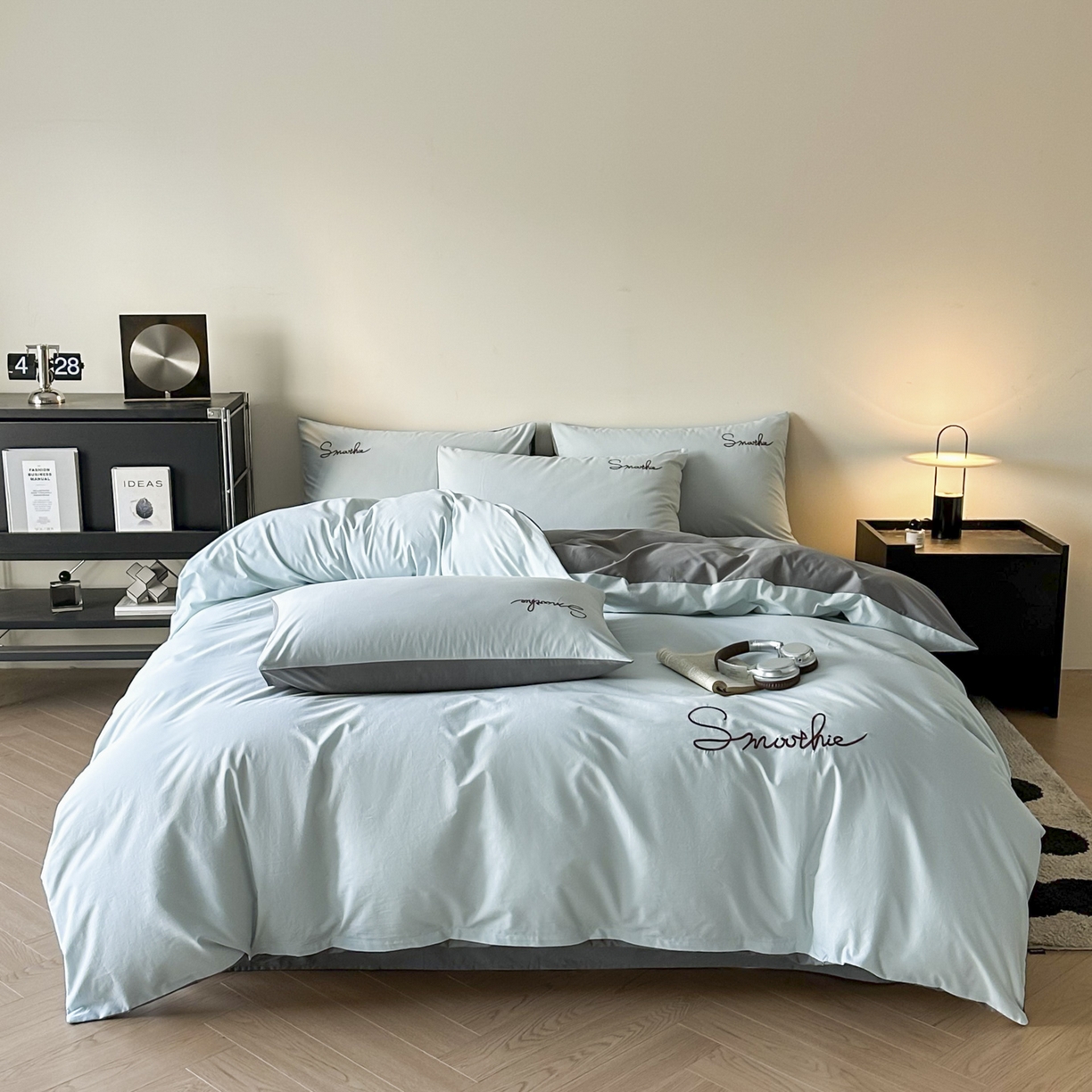 91家纺网 家纺一手货源 找家纺 （总）ab家纺 2026新款刺绣双拼40支全棉水洗四件套