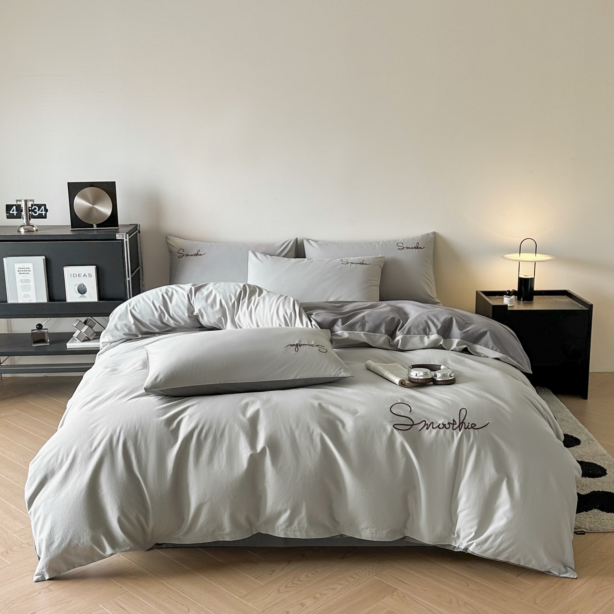 91家纺网 家纺一手货源 找家纺 （总）ab家纺 2026新款刺绣双拼40支全棉水洗四件套