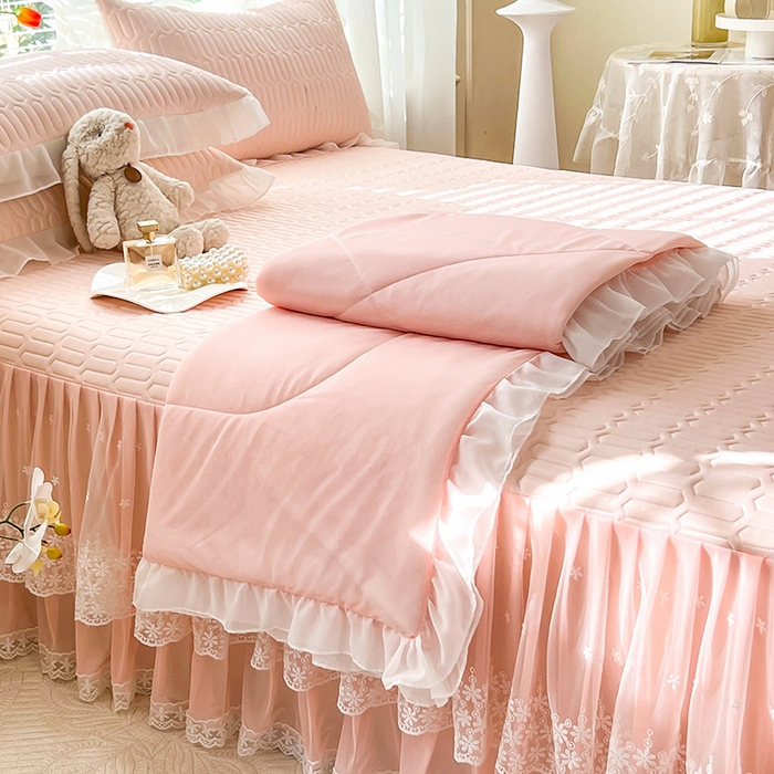 91家纺网 家纺一手货源 找家纺 （总）后庭寝室 2026春夏新款乳胶凉席夏凉被空调被夏被四件套-爱意系列