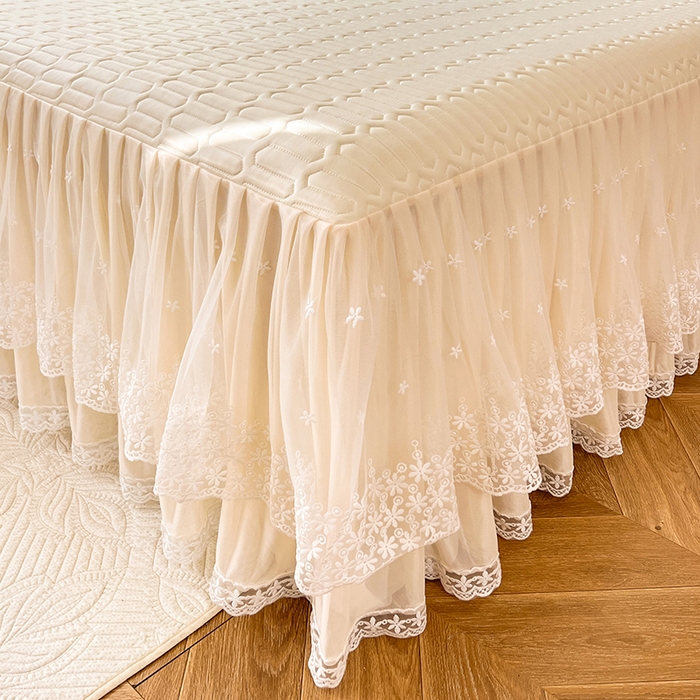 91家纺网 家纺一手货源 找家纺 后庭寝室 2026春夏新款乳胶凉席夏凉被空调被夏被四件套-爱意系列 爱意-米色