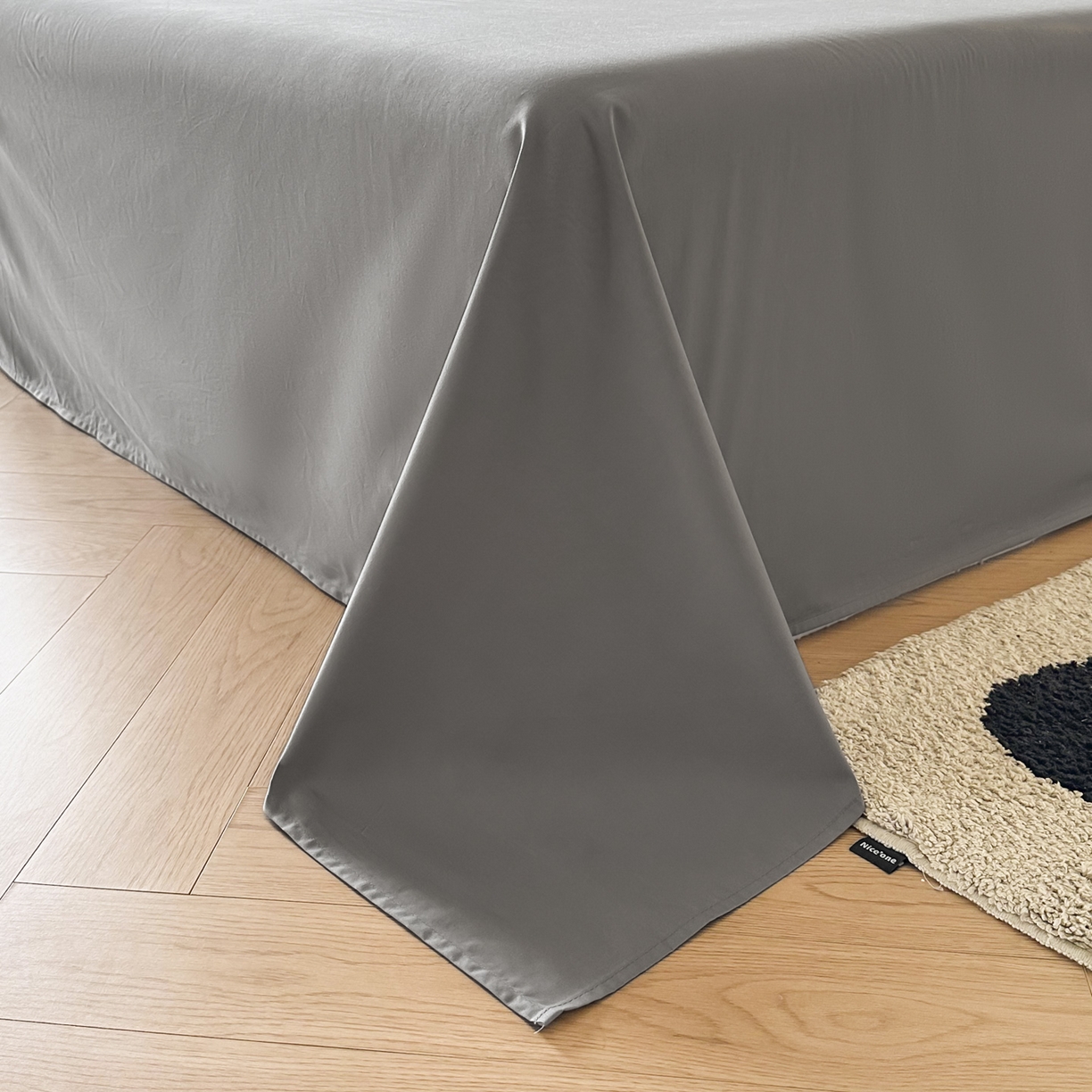 91家纺网 家纺一手货源 找家纺 ab家纺 2026新款刺绣双拼40支全棉水洗四件套 天蓝深灰