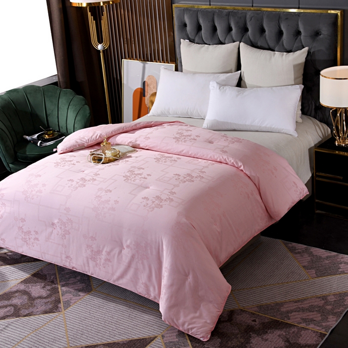 91家纺网 家纺一手货源 找家纺 （总）禹祥家纺 2025新款60s全棉提花蚕丝被被子被芯-芳菲影致系列