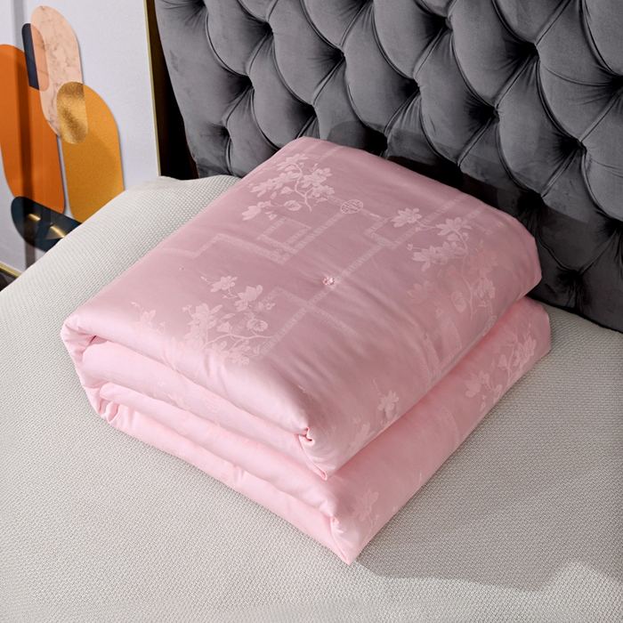 91家纺网 家纺一手货源 找家纺 （总）禹祥家纺 2025新款60s全棉提花蚕丝被被子被芯-芳菲影致系列