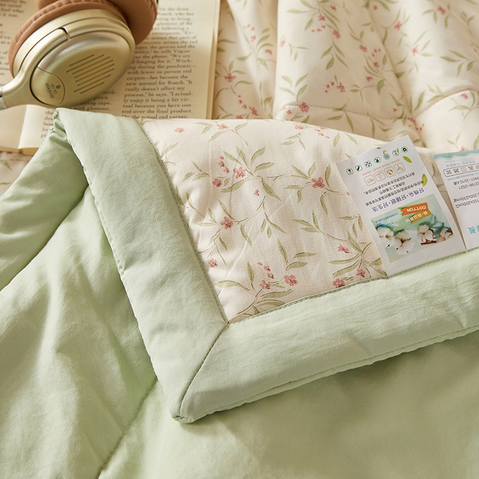 91家纺网 家纺一手货源 找家纺 （总）海洋家纺 2026新款100%新疆棉花印花夏被亲肤仿棉夏凉被纯手包边空调被薄被子