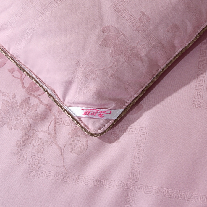 91家纺网 家纺一手货源 找家纺 禹祥家纺 2026新款60s全棉提花蚕丝被被子被芯-芳菲影致系列 芳菲影致-豆沙