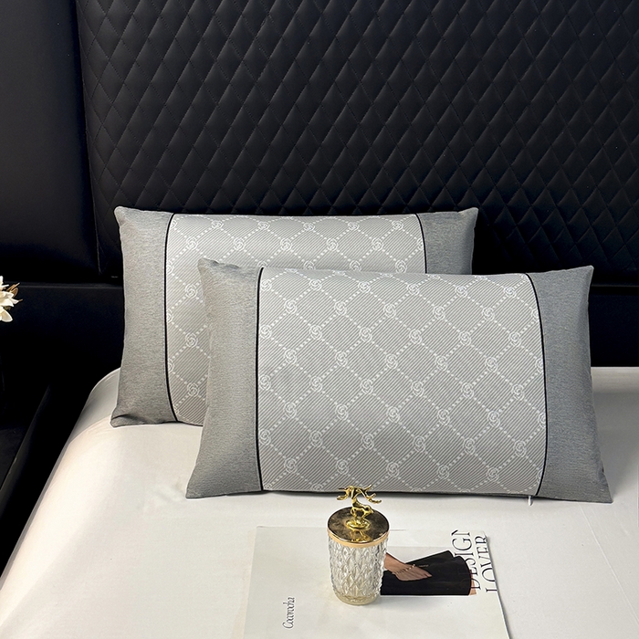 91家纺网 家纺一手货源 找家纺 小牛席业 2026春夏新款小玫瑰夏凉枕系列枕头枕芯（枕套+枕芯） 小玫瑰夏凉枕-灰色