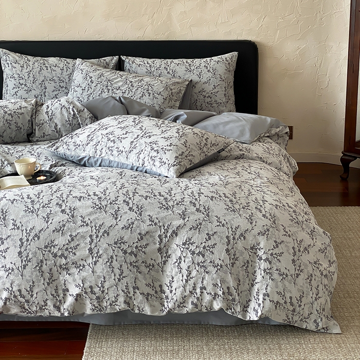 91家纺网 家纺一手货源 找家纺 宜代光年 2026新款全棉厚织色织大提花四件套系列 甜策