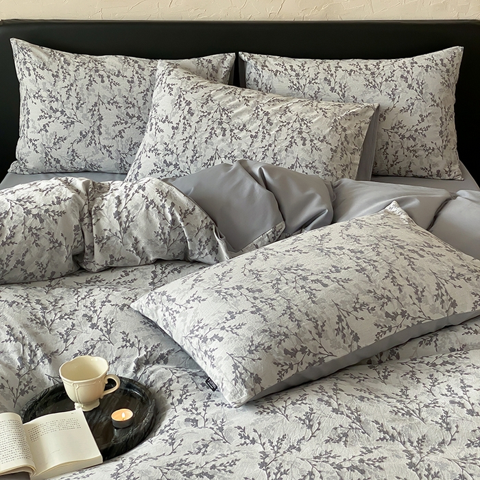 91家纺网 家纺一手货源 找家纺 宜代光年 2026新款全棉厚织色织大提花四件套系列 甜策