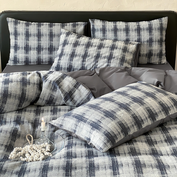 91家纺网 家纺一手货源 找家纺 宜代光年 2026新款全棉厚织色织大提花四件套系列 格格