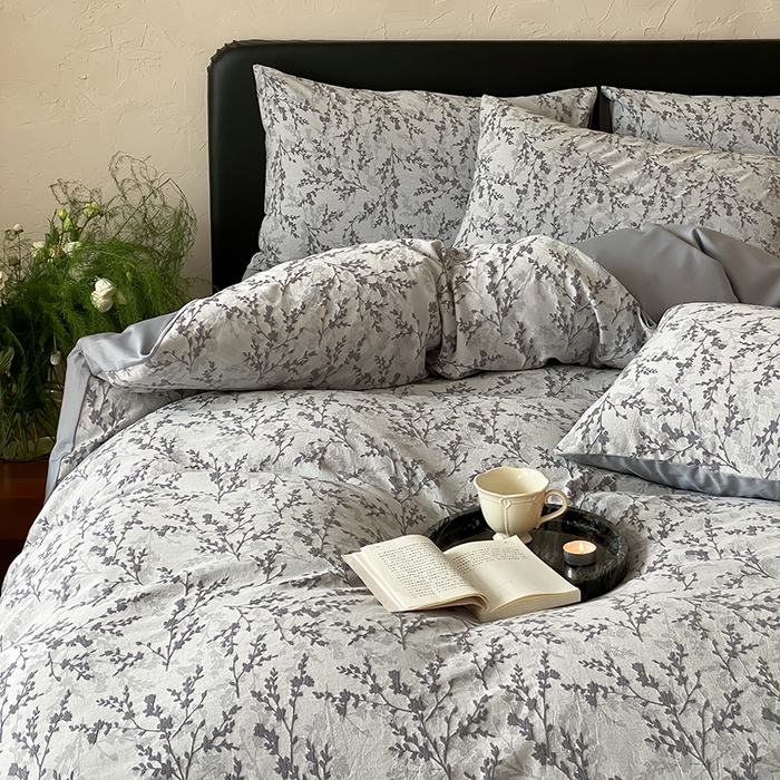 91家纺网 家纺一手货源 找家纺 宜代光年 2026新款全棉厚织色织大提花四件套系列 甜策