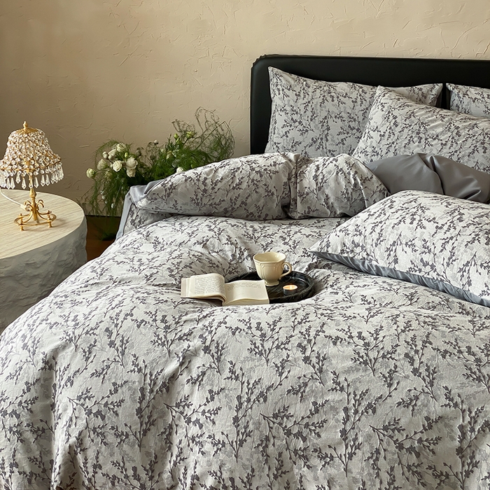 91家纺网 家纺一手货源 找家纺 宜代光年 2026新款全棉厚织色织大提花四件套系列 甜策