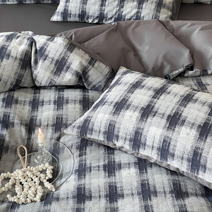 91家纺网 家纺一手货源 找家纺 宜代光年 2026新款全棉厚织色织大提花四件套系列 格格