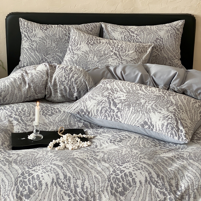 91家纺网 家纺一手货源 找家纺 宜代光年 2026新款全棉厚织色织大提花四件套系列 怀澈