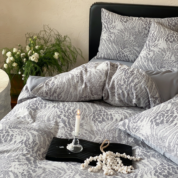 91家纺网 家纺一手货源 找家纺 宜代光年 2026新款全棉厚织色织大提花四件套系列 怀澈