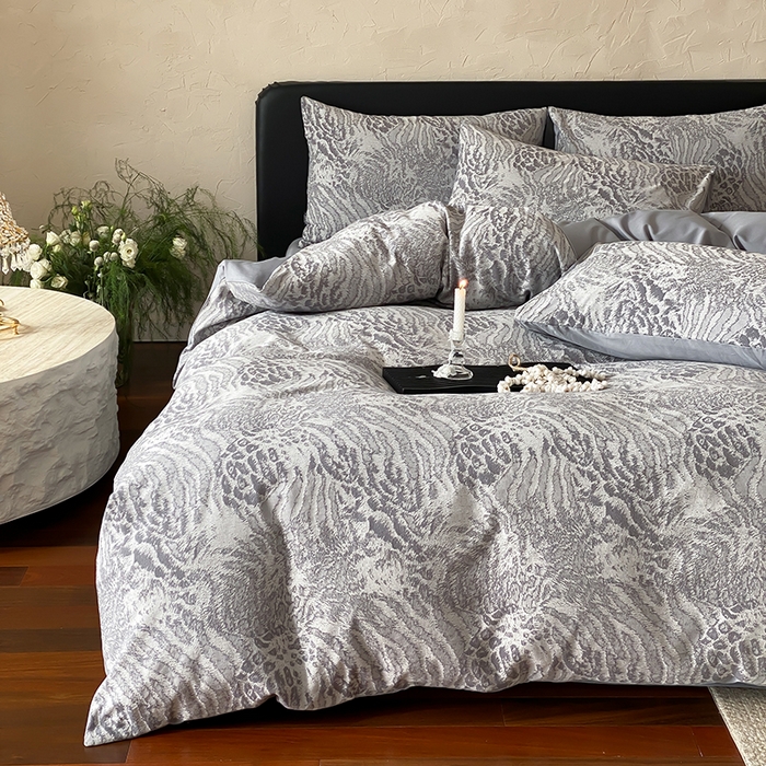 91家纺网 家纺一手货源 找家纺 宜代光年 2026新款全棉厚织色织大提花四件套系列 怀澈