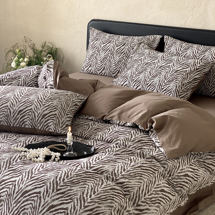 宜代光年 2026新款全棉厚织色织大提花四件套系列 千纹