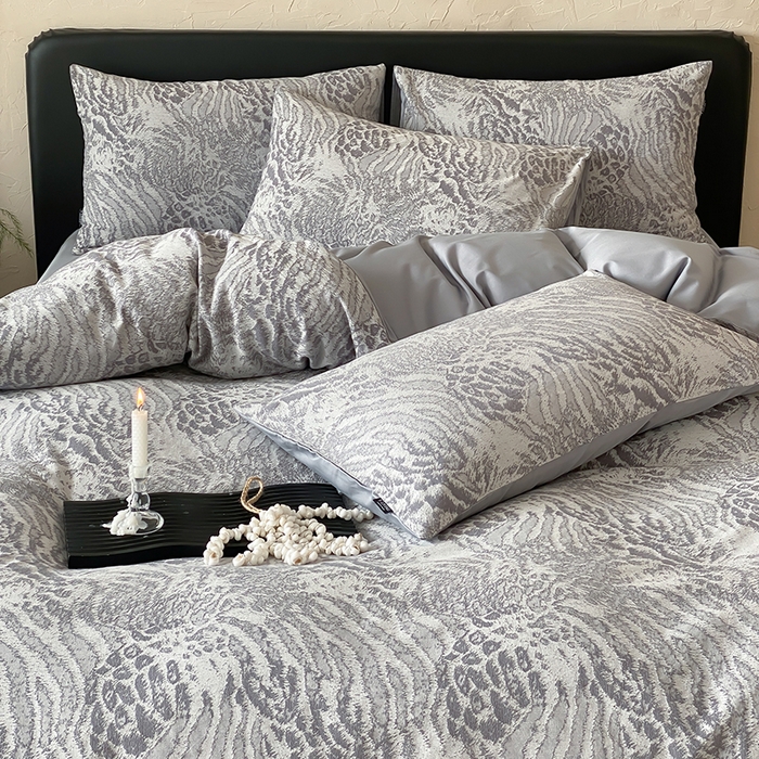 91家纺网 家纺一手货源 找家纺 宜代光年 2026新款全棉厚织色织大提花四件套系列 怀澈