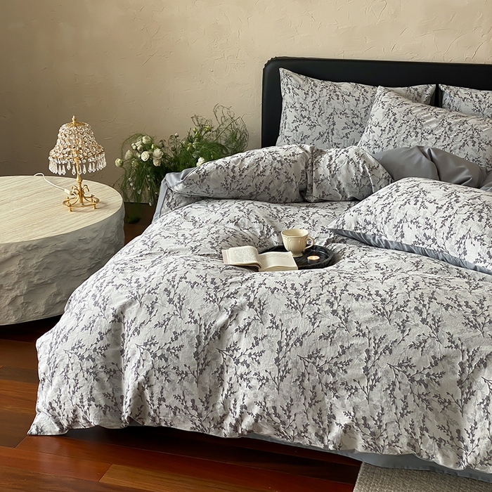 91家纺网 家纺一手货源 找家纺 宜代光年 2026新款全棉厚织色织大提花四件套系列 甜策