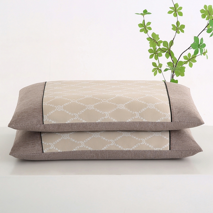 91家纺网 家纺一手货源 找家纺 小牛席业 2026春夏新款月亮爱心-凉感冰丝夏凉枕系列枕头枕芯 月亮爱心夏凉枕-香槟