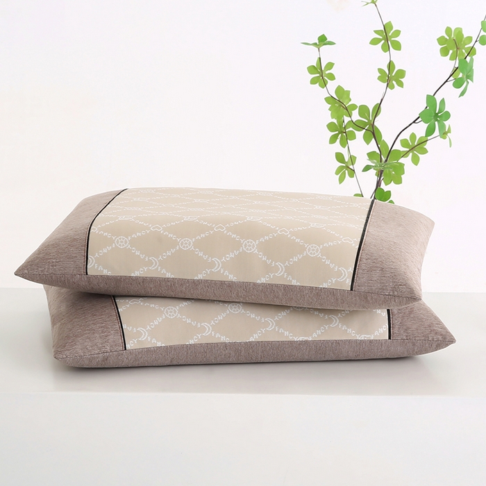 91家纺网 家纺一手货源 找家纺 小牛席业 2026春夏新款月亮爱心-凉感冰丝夏凉枕系列枕头枕芯 月亮爱心夏凉枕-香槟