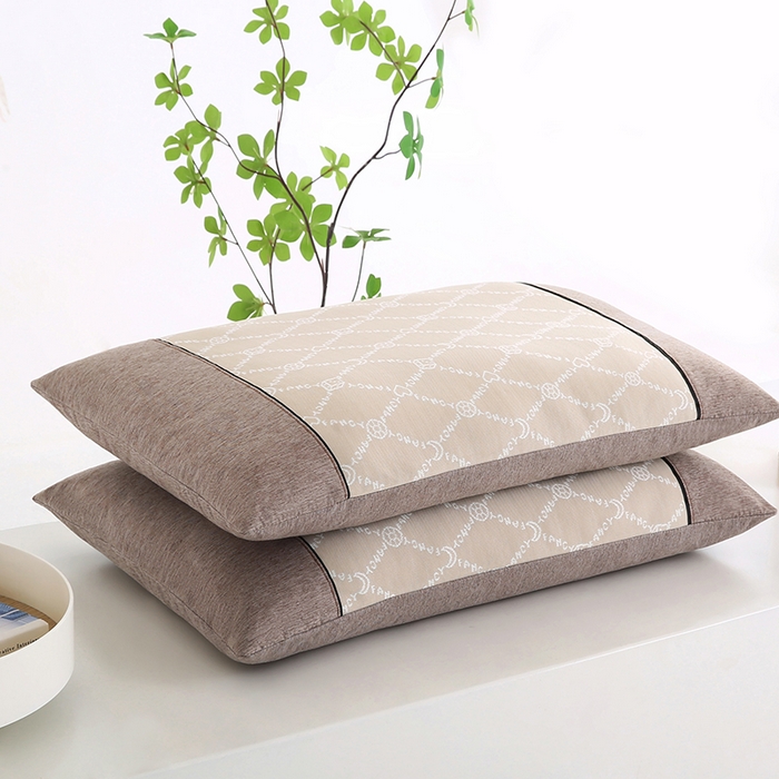 91家纺网 家纺一手货源 找家纺 小牛席业 2026春夏新款月亮爱心-凉感冰丝夏凉枕系列枕头枕芯 月亮爱心夏凉枕-香槟