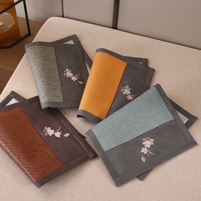 91家纺网 家纺一手货源 找家纺 小牛席业 2026春夏新款霸王藤夏凉枕枕头枕芯（枕套+枕芯）-清雅花语 组合图仅供展示不可下单