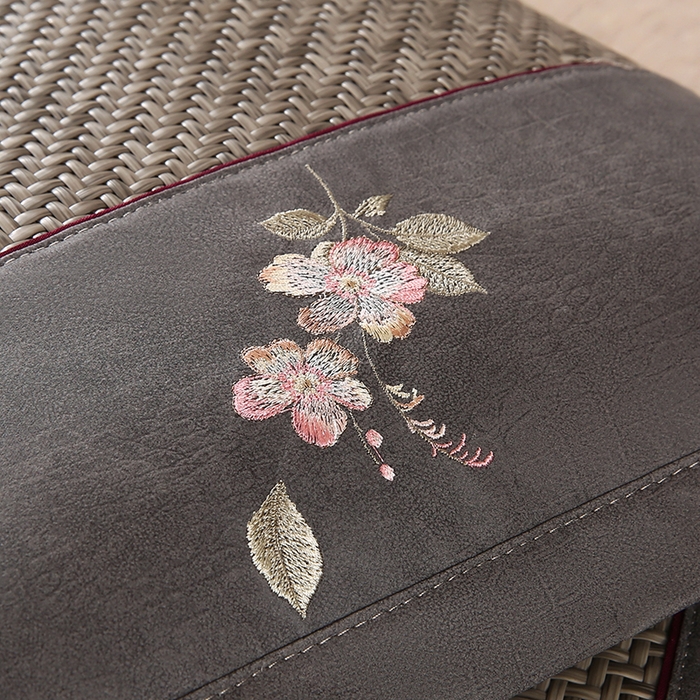 91家纺网 家纺一手货源 找家纺 小牛席业 2026春夏新款霸王藤夏凉枕枕头枕芯（枕套+枕芯）-清雅花语 霸王藤夏凉枕-清雅花语（灰色）