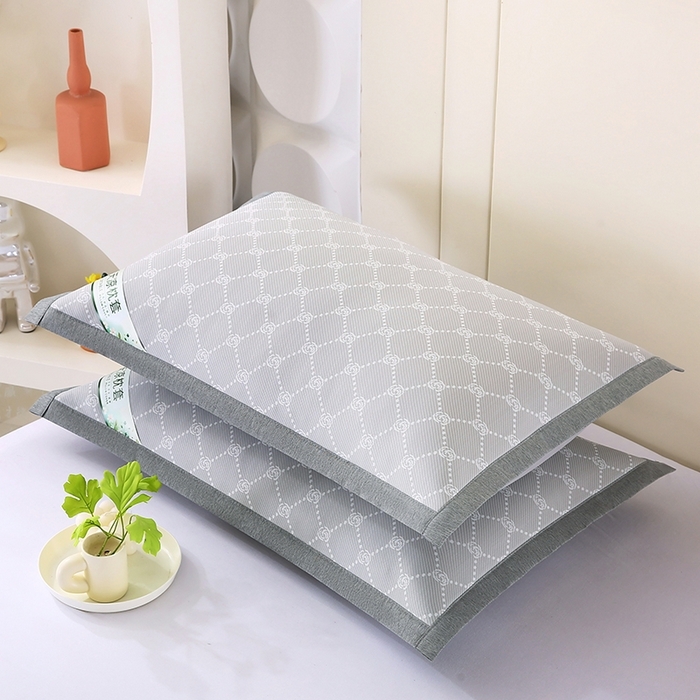 91家纺网 家纺一手货源 找家纺 （总）小牛席业 2026新款PE小玫瑰提花夏凉冰丝枕套凉枕套凉枕套冰丝枕套藤枕套冰藤枕套冰丝枕套竹枕套凉席枕套豆豆