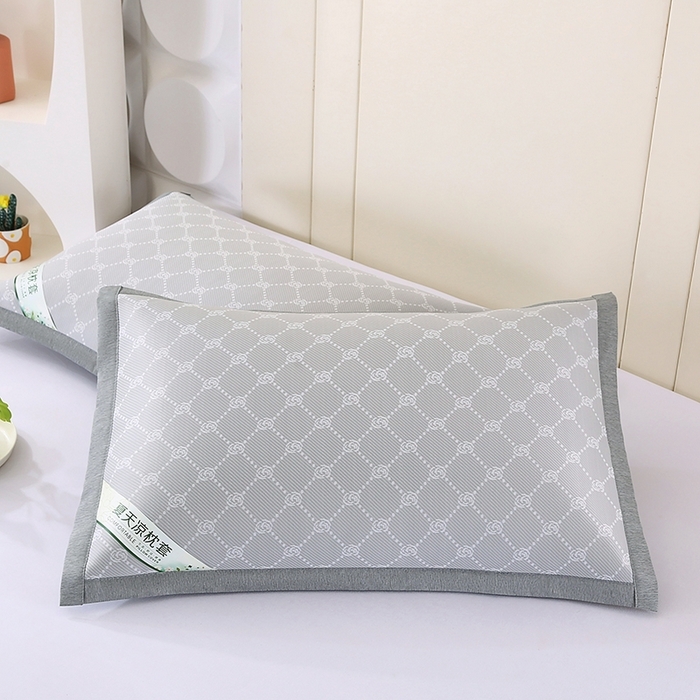 91家纺网 家纺一手货源 找家纺 （总）小牛席业 2026新款PE小玫瑰提花夏凉冰丝枕套凉枕套凉枕套冰丝枕套藤枕套冰藤枕套冰丝枕套竹枕套凉席枕套豆豆