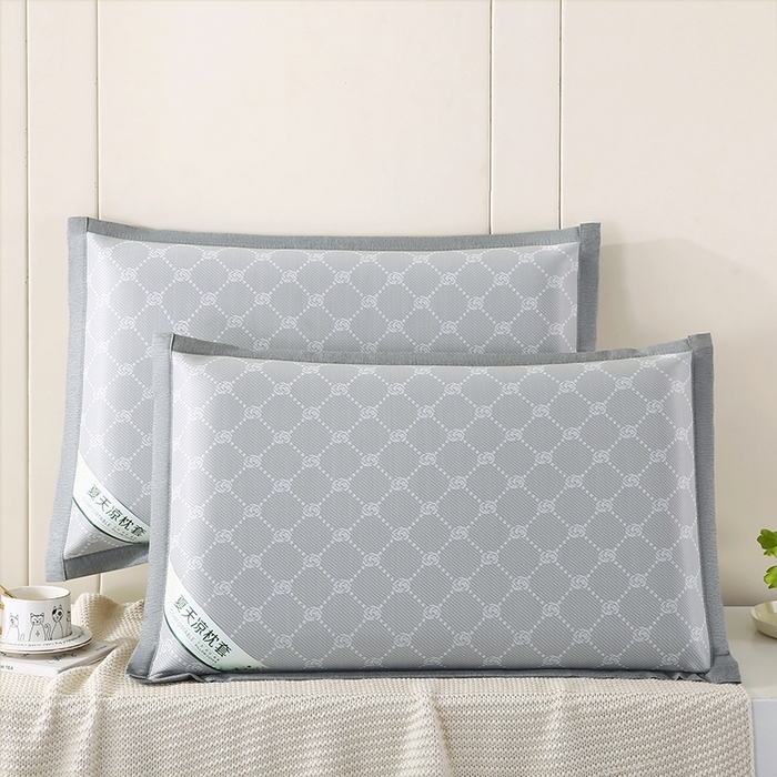 91家纺网 家纺一手货源 找家纺 （总）小牛席业 2026新款PE小玫瑰提花夏凉冰丝枕套凉枕套凉枕套冰丝枕套藤枕套冰藤枕套冰丝枕套竹枕套凉席枕套豆豆