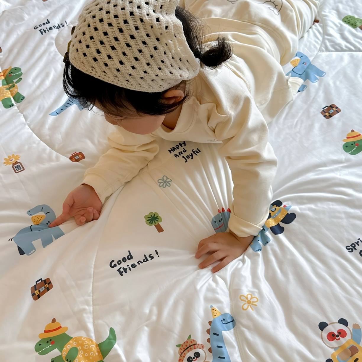 91家纺网 家纺一手货源 找家纺 兜米家居 2026春夏新款针织夏被夏凉被空调被 小恐龙