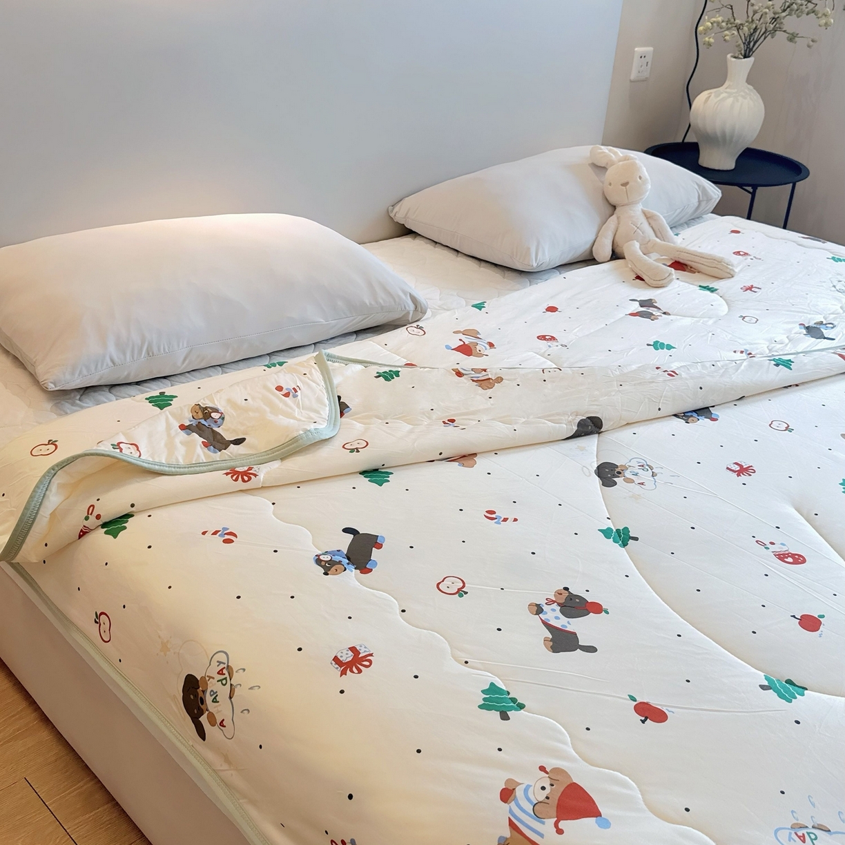 91家纺网 家纺一手货源 找家纺 兜米家居 2026春夏新款针织夏被夏凉被空调被 平安小狗