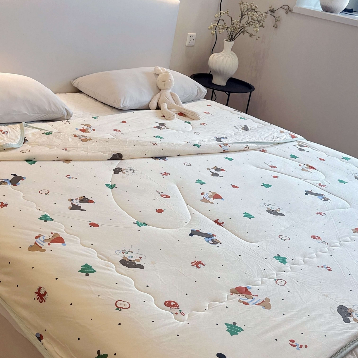 91家纺网 家纺一手货源 找家纺 兜米家居 2026春夏新款针织夏被夏凉被空调被 平安小狗