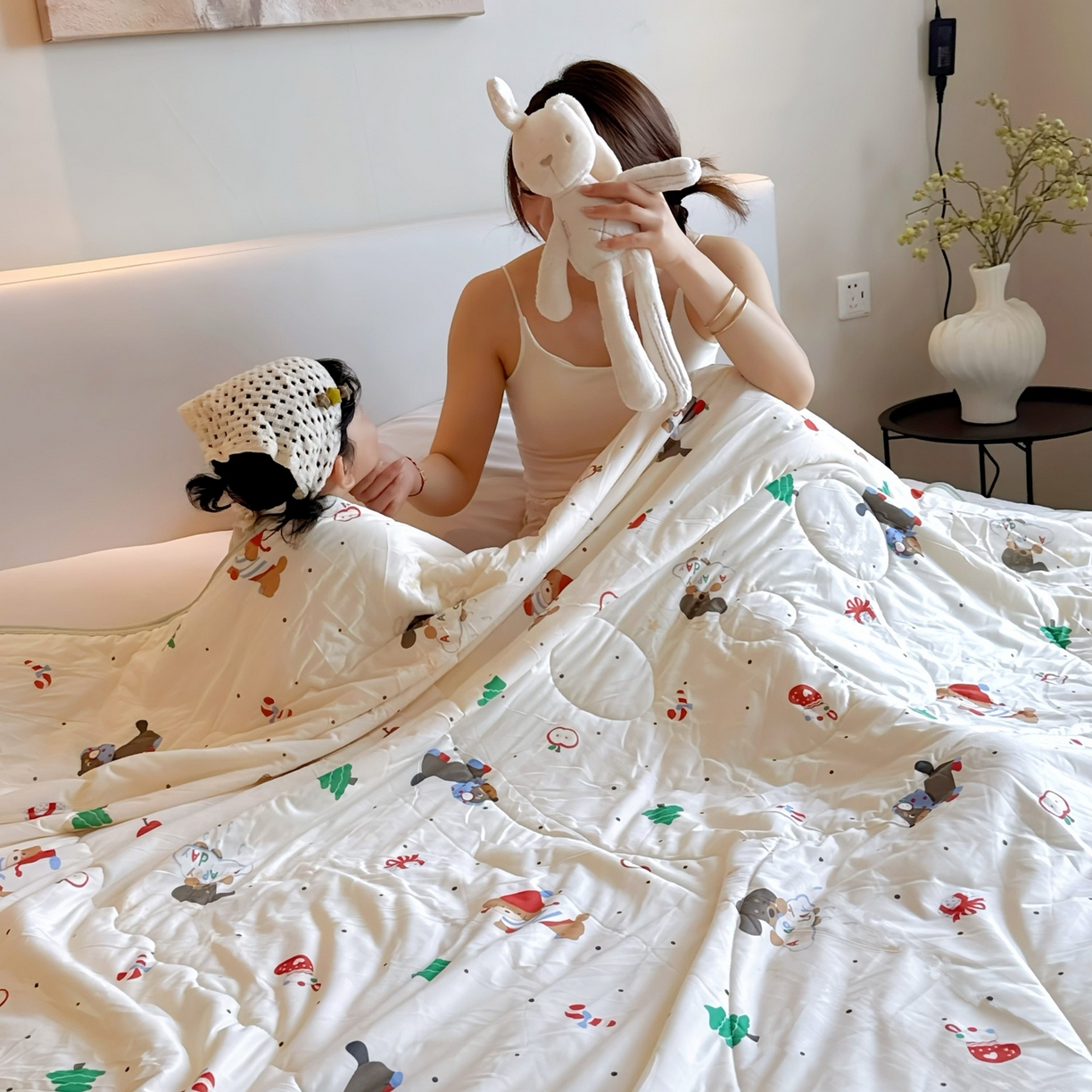 91家纺网 家纺一手货源 找家纺 兜米家居 2026春夏新款针织夏被夏凉被空调被 平安小狗