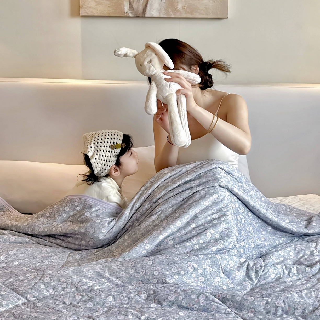 91家纺网 家纺一手货源 找家纺 兜米家居 2026春夏新款针织夏被夏凉被空调被 春意