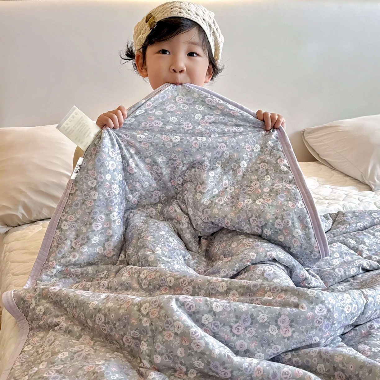 91家纺网 家纺一手货源 找家纺 兜米家居 2026春夏新款针织夏被夏凉被空调被 春意