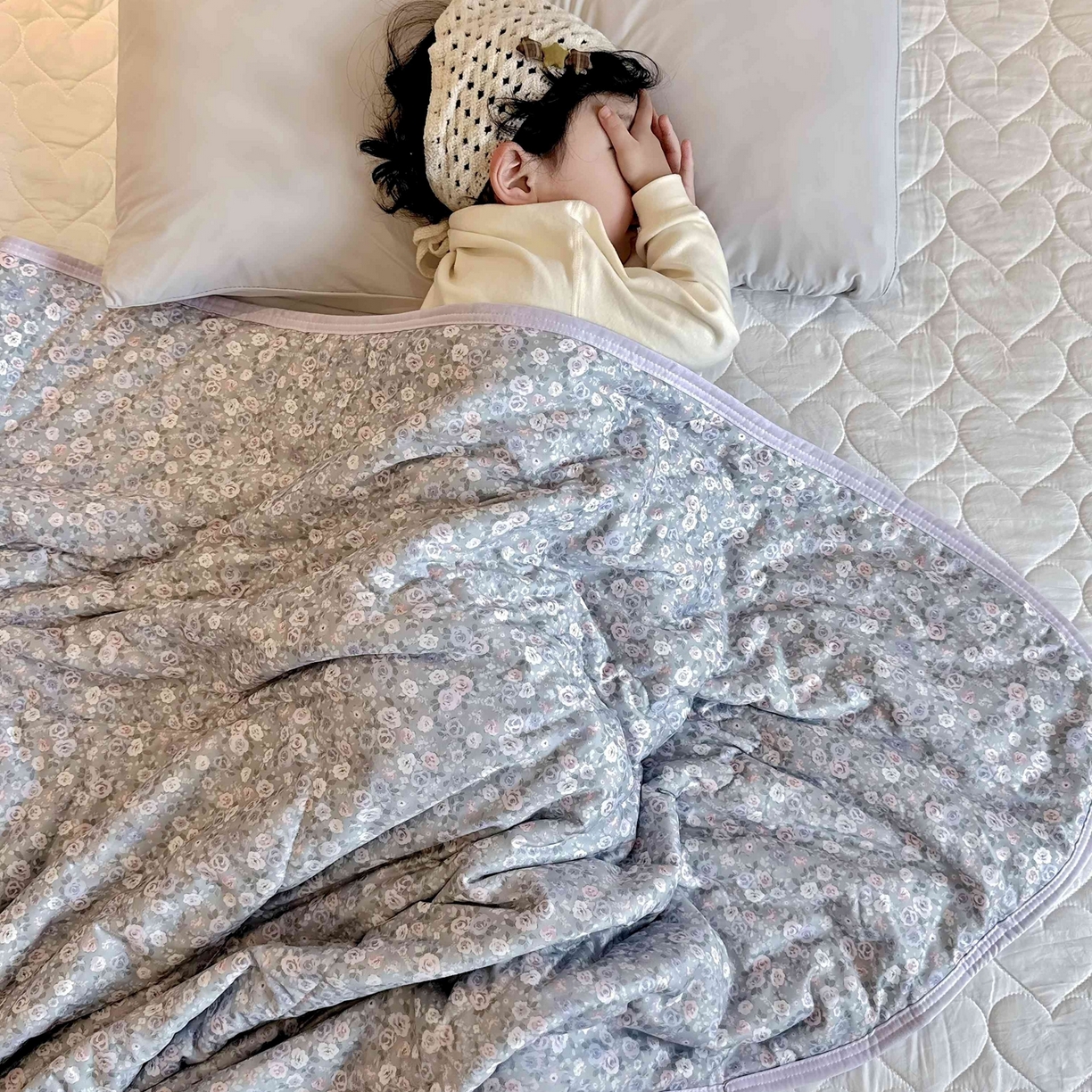 91家纺网 家纺一手货源 找家纺 兜米家居 2026春夏新款针织夏被夏凉被空调被 春意