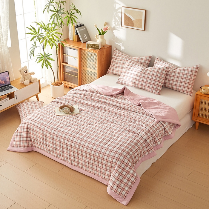 91家纺网 家纺一手货源 找家纺 海洋家纺 2026新款100%新疆棉花印花夏被亲肤仿棉夏凉被纯手包边空调被薄被子 奥利