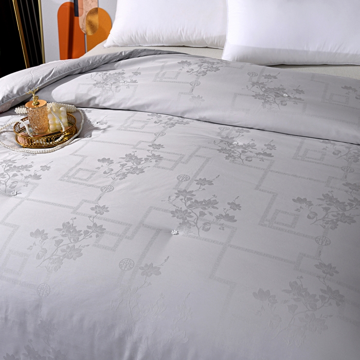 91家纺网 家纺一手货源 找家纺 （总）禹祥家纺 2025新款60s全棉提花蚕丝被被子被芯-芳菲影致系列