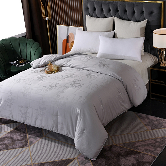 91家纺网 家纺一手货源 找家纺 （总）禹祥家纺 2025新款60s全棉提花蚕丝被被子被芯-芳菲影致系列