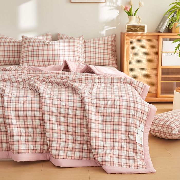 91家纺网 家纺一手货源 找家纺 海洋家纺 2026新款100%新疆棉花印花夏被亲肤仿棉夏凉被纯手包边空调被薄被子 奥利