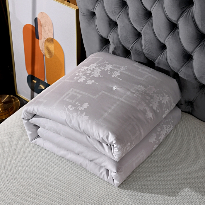 91家纺网 家纺一手货源 找家纺 （总）禹祥家纺 2025新款60s全棉提花蚕丝被被子被芯-芳菲影致系列