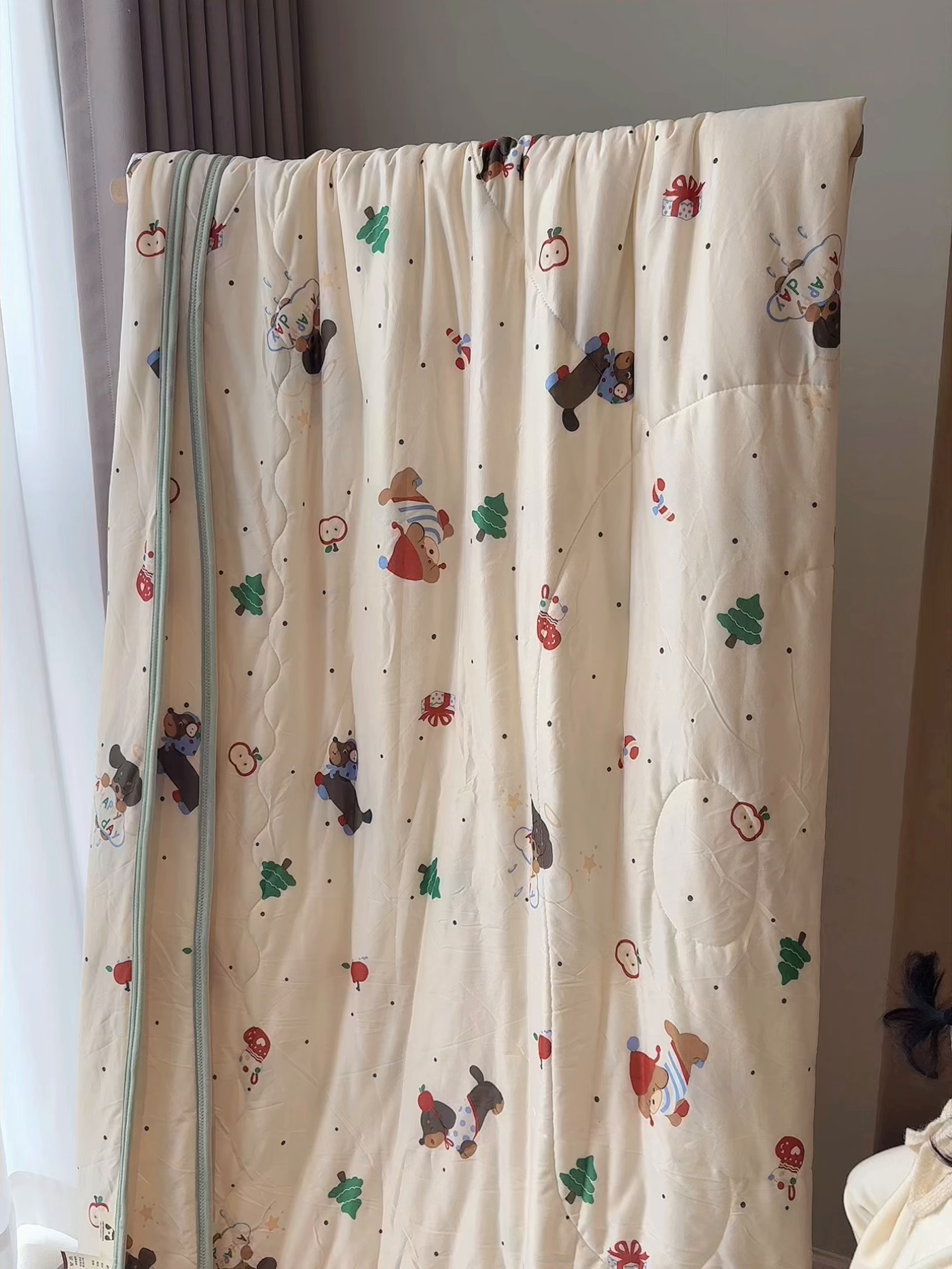 91家纺网 家纺一手货源 找家纺 兜米家居 2026春夏新款针织夏被夏凉被空调被 平安小狗